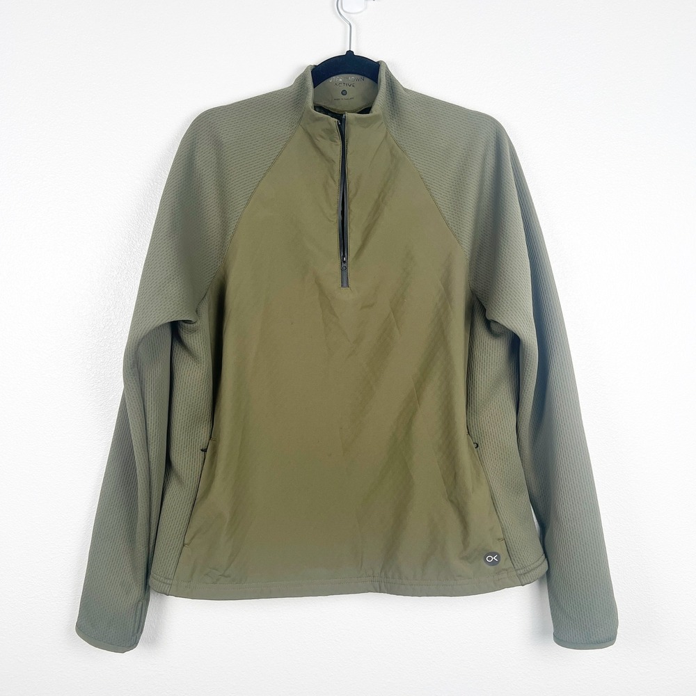 Outerknown Men's 1/4 Zip Pullover Green Sz‎ XL